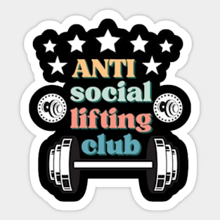 anti social lifting club Sticker